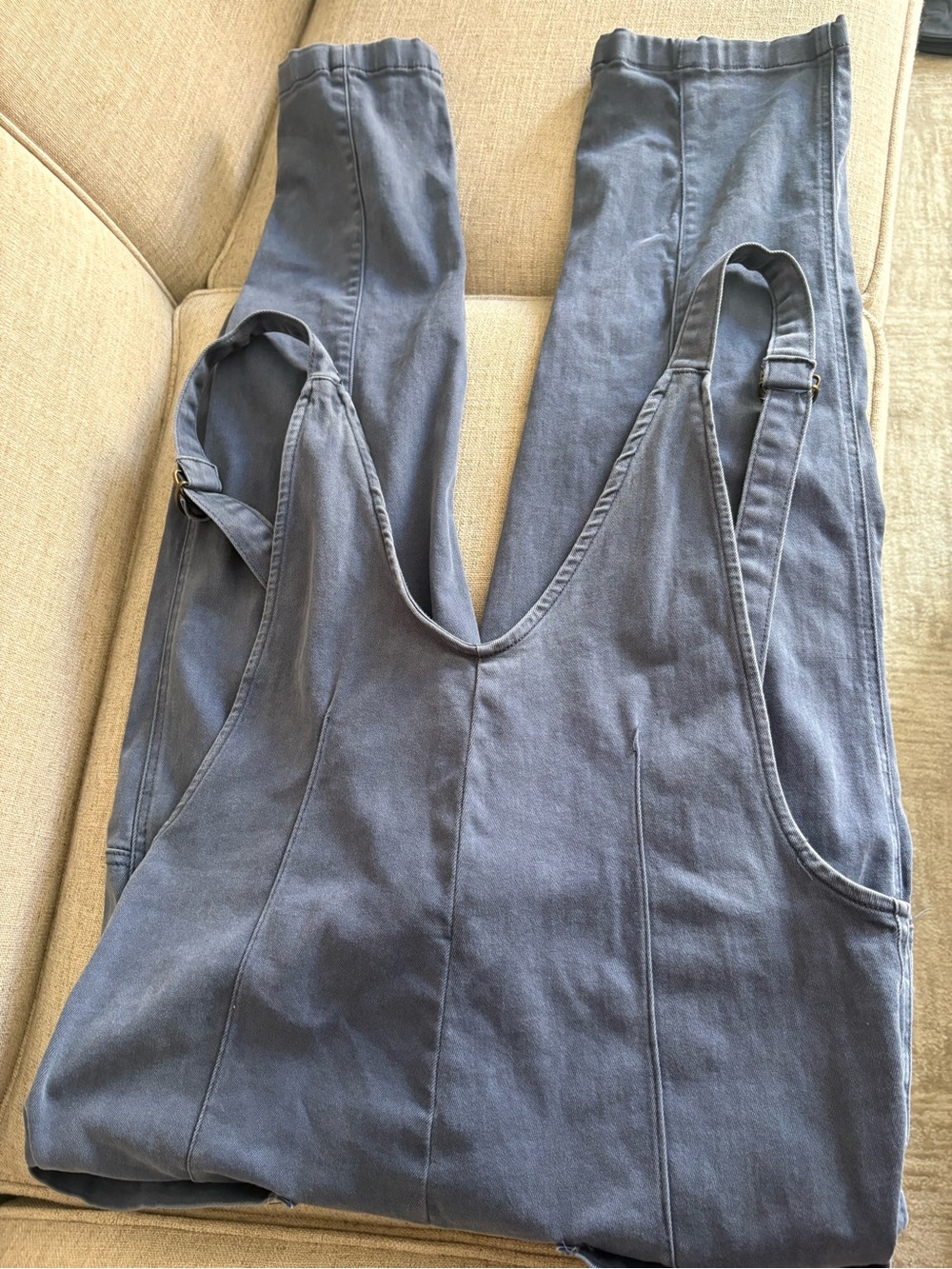 Zenana Women’s Denim-Style Blue Overalls/Jumpsuit Size S/M